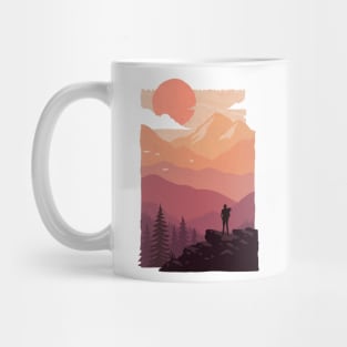 Sun Rises Over The Big Mountain - Wanderlust Mug